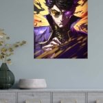 Violet-Eyed Shadow Warrior metal wall art print, view 4