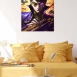 Violet-Eyed Shadow Warrior metal wall art print, view 5