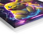 Neon Electric Mouse metal wall art print, view 2