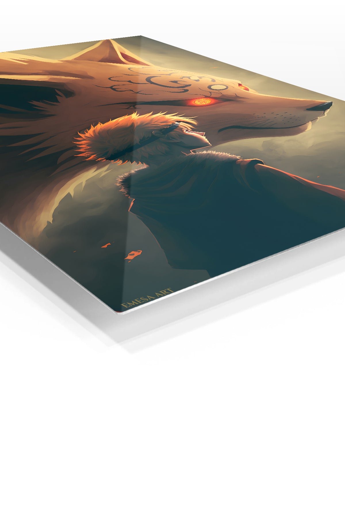 Fox Spirit Guardian metal wall art print, view 2