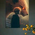 Fox Spirit Guardian metal wall art print, view 4