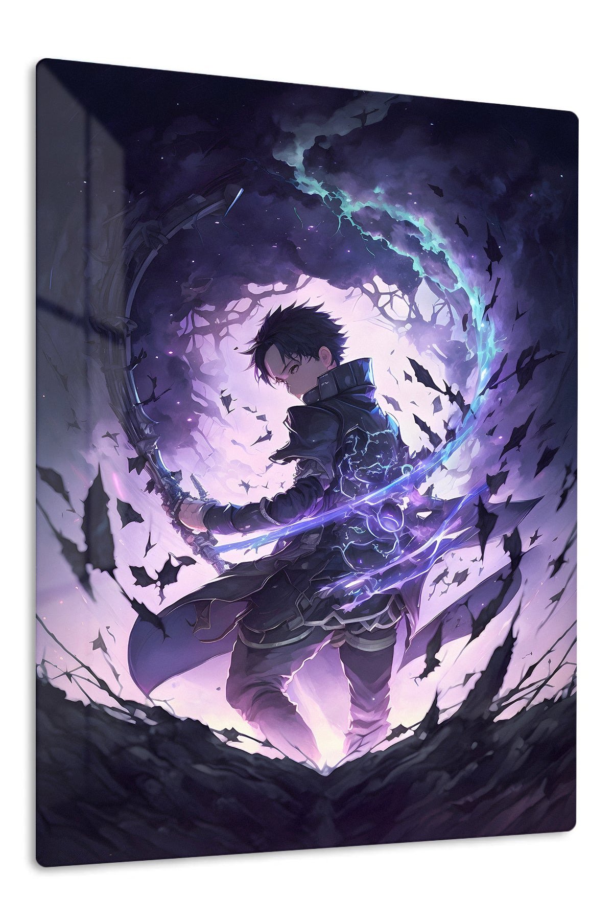 Shadow Archer in the Rift metal wall art print
