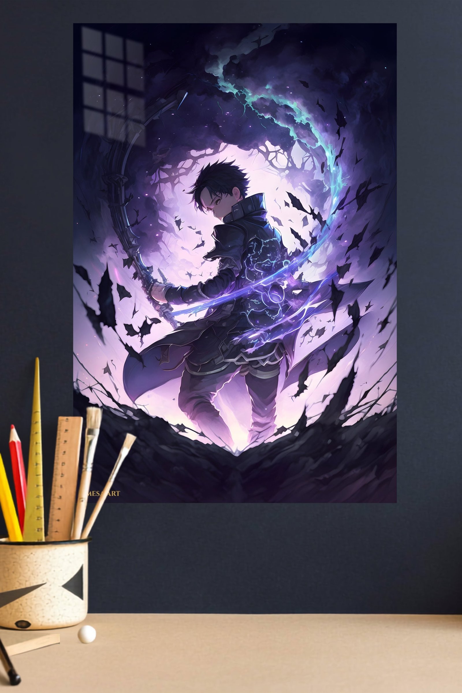 Shadow Archer in the Rift metal wall art print, view 4