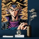 Golden-Haired Fantasy Warrior Portrait metal wall art print, view 4