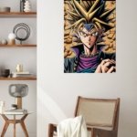 Golden-Haired Fantasy Warrior Portrait metal wall art print, view 5