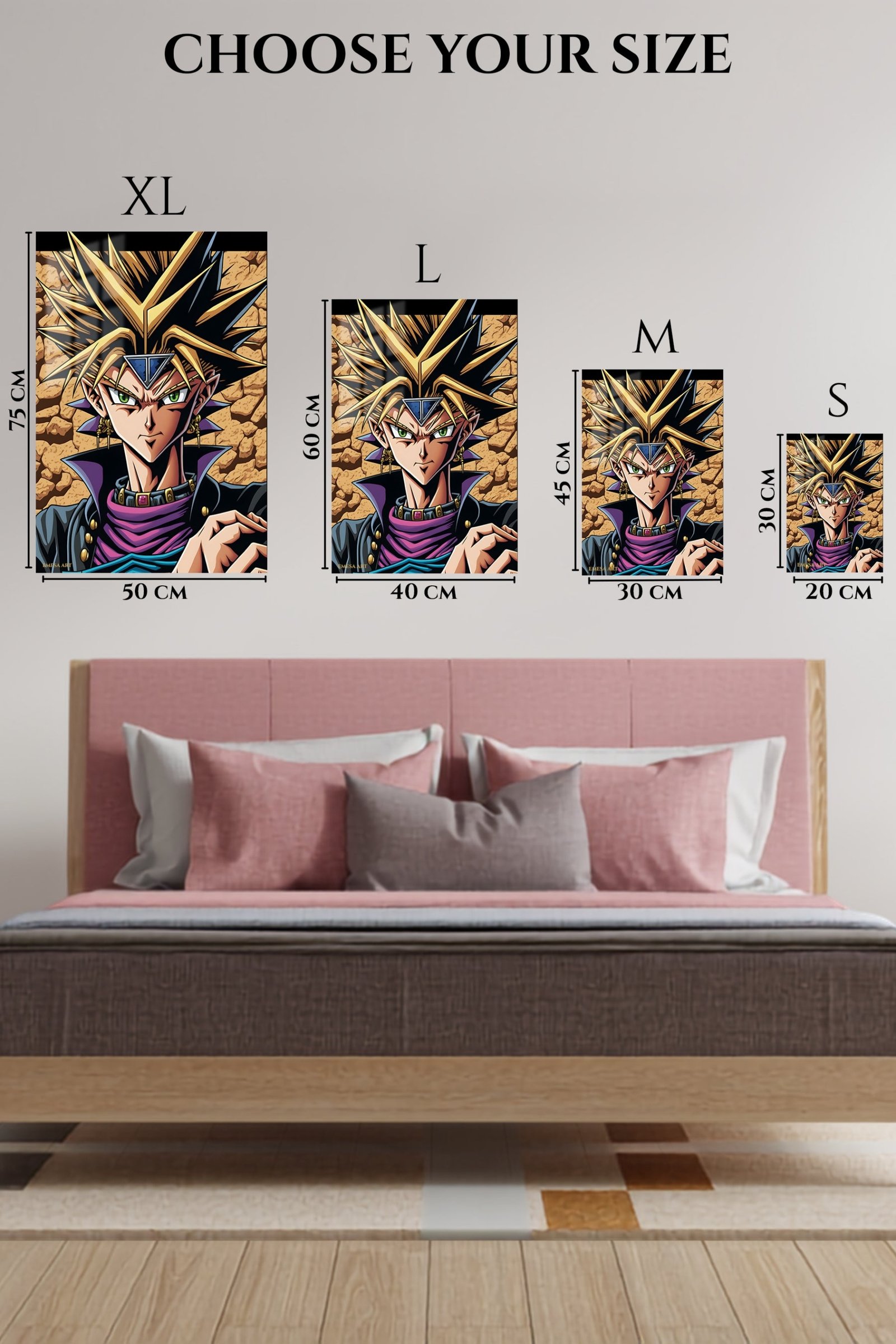 Golden-Haired Fantasy Warrior Portrait metal wall art print, view 6