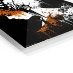 White-Haired Warrior Ink Burst metal wall art print, view 2