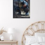 Stormbound Blue Armored Beast metal wall art print, view 5