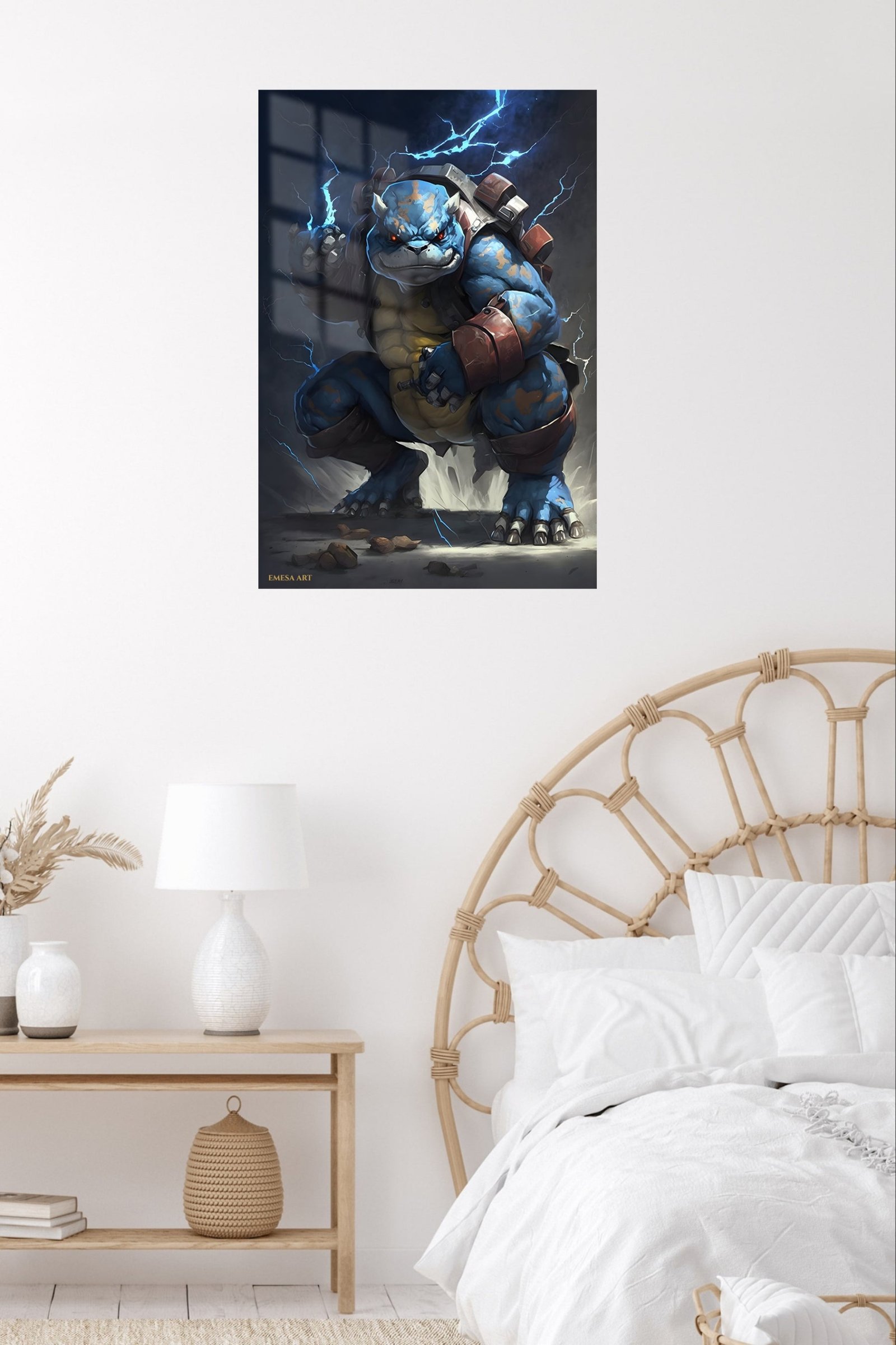 Stormbound Blue Armored Beast metal wall art print, view 5