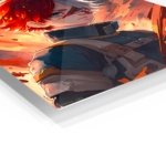 Flamebound Dual-Haired Warrior metal wall art print, view 2
