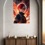 Flamebound Dual-Haired Warrior metal wall art print, view 5