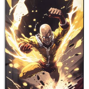 Golden Impact Hero metal wall art print