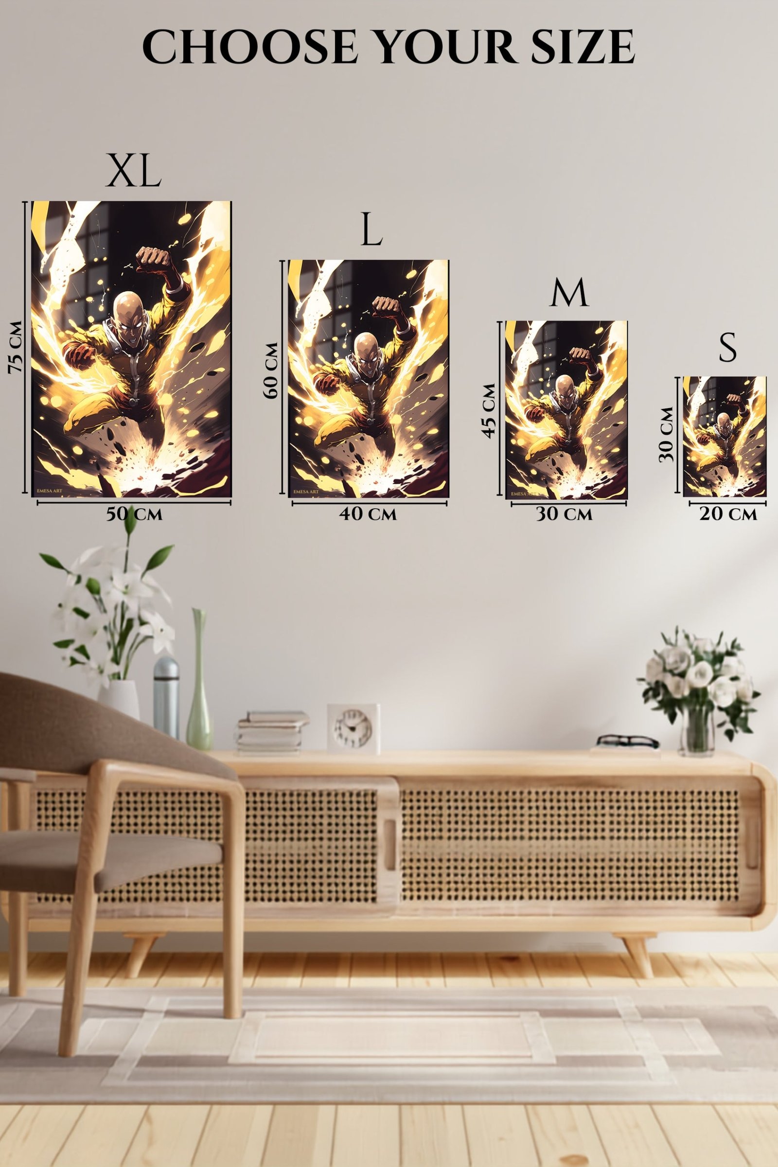 Golden Impact Hero metal wall art print, view 6
