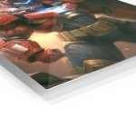 Crimson Winged Mech Warrior metal wall art print, view 2