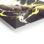 Golden Energy Armored Fighter metal wall art print, view 2
