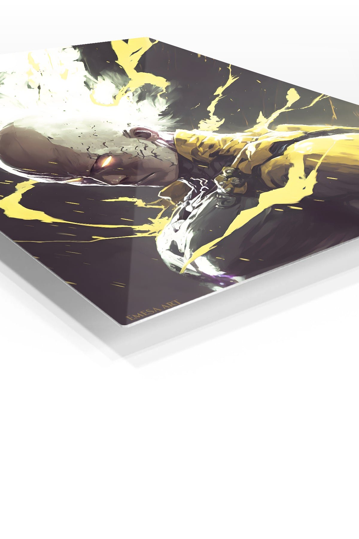 Golden Energy Armored Fighter metal wall art print, view 2