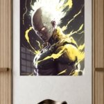 Golden Energy Armored Fighter metal wall art print, view 4