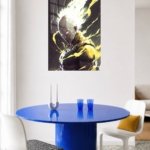 Golden Energy Armored Fighter metal wall art print, view 5