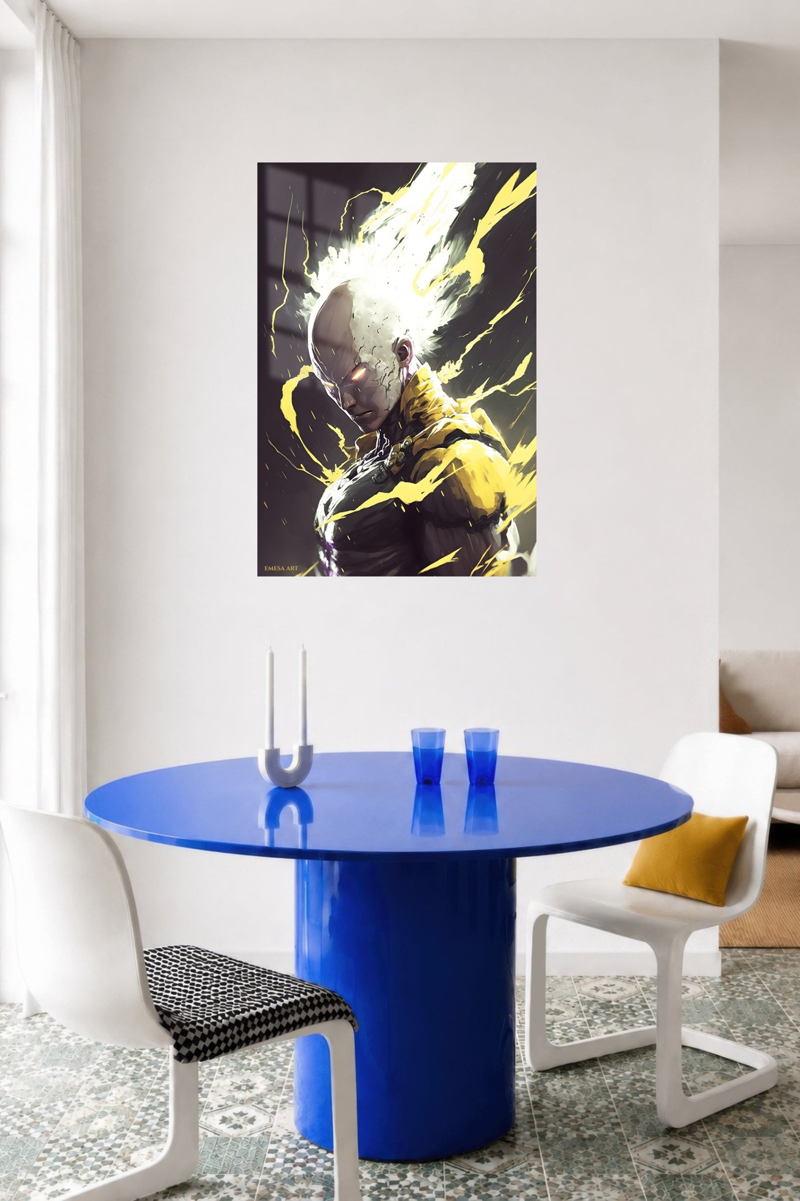 Golden Energy Armored Fighter metal wall art print, view 5