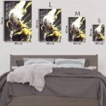 Golden Energy Armored Fighter metal wall art print, view 6