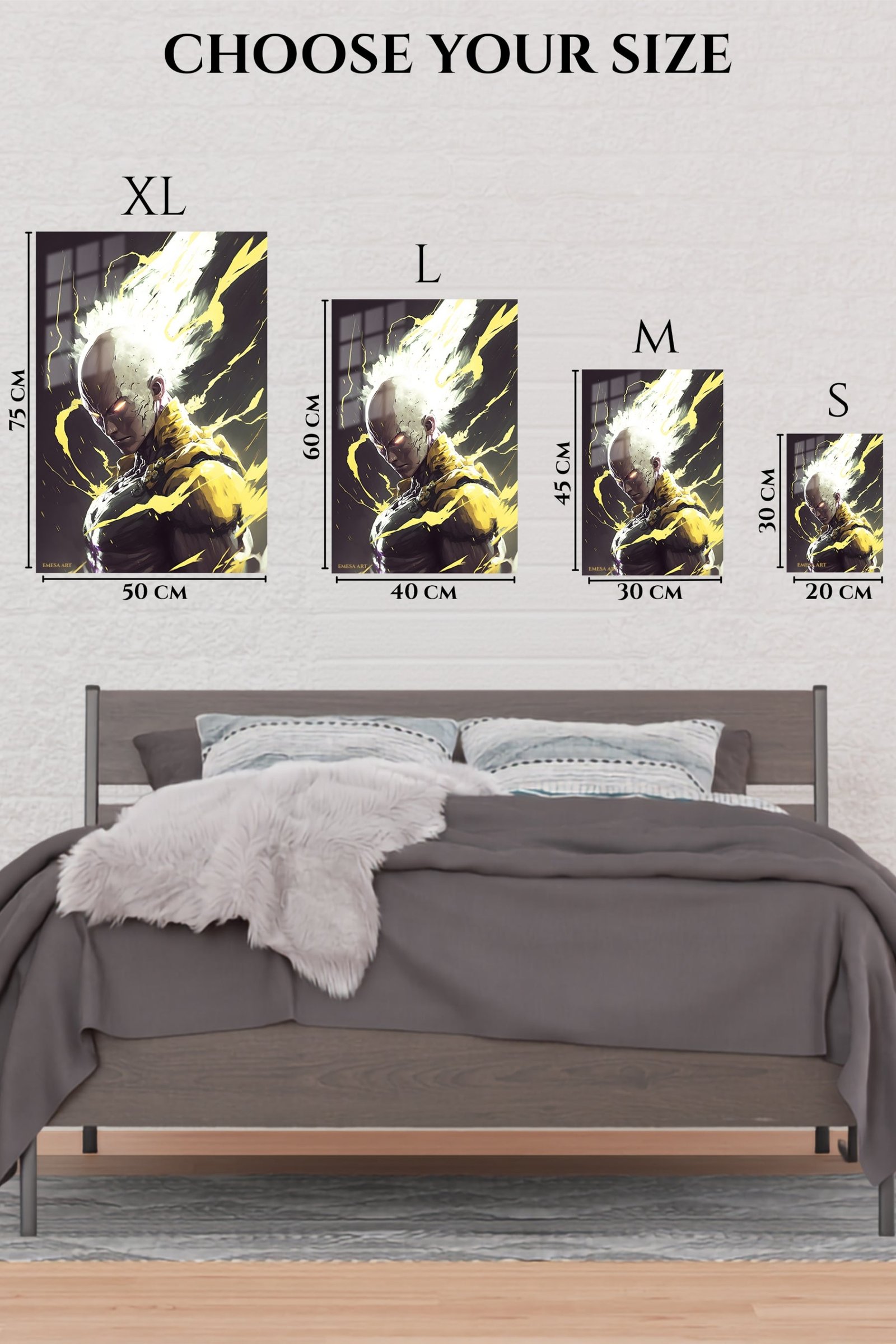 Golden Energy Armored Fighter metal wall art print, view 6
