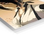 Shadowed Black-Haired Warrior Portrait metal wall art print, view 2