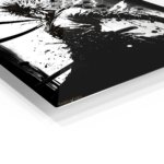 Ink Shadow Swordsman metal wall art print, view 2