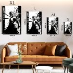 Ink Shadow Swordsman metal wall art print, view 6