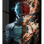 Fire and Ice Ember Warrior metal wall art print