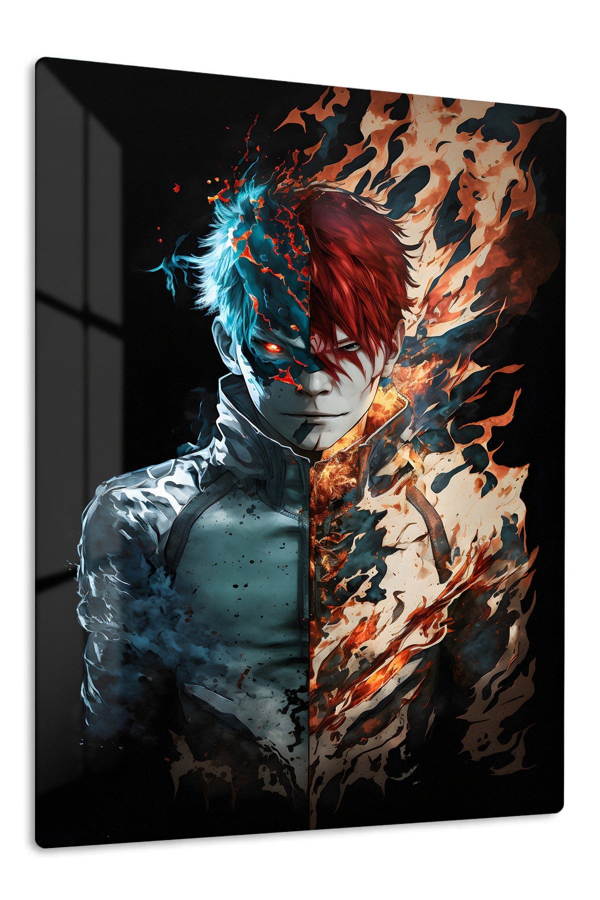 Fire and Ice Ember Warrior metal wall art print