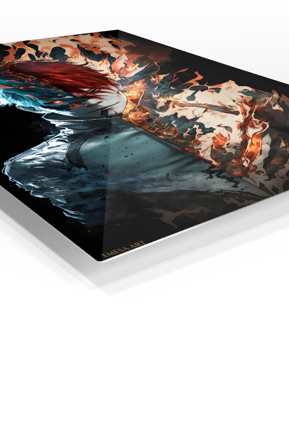 Fire and Ice Ember Warrior metal wall art print, view 2