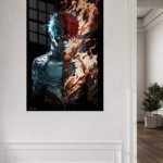 Fire and Ice Ember Warrior metal wall art print, view 5