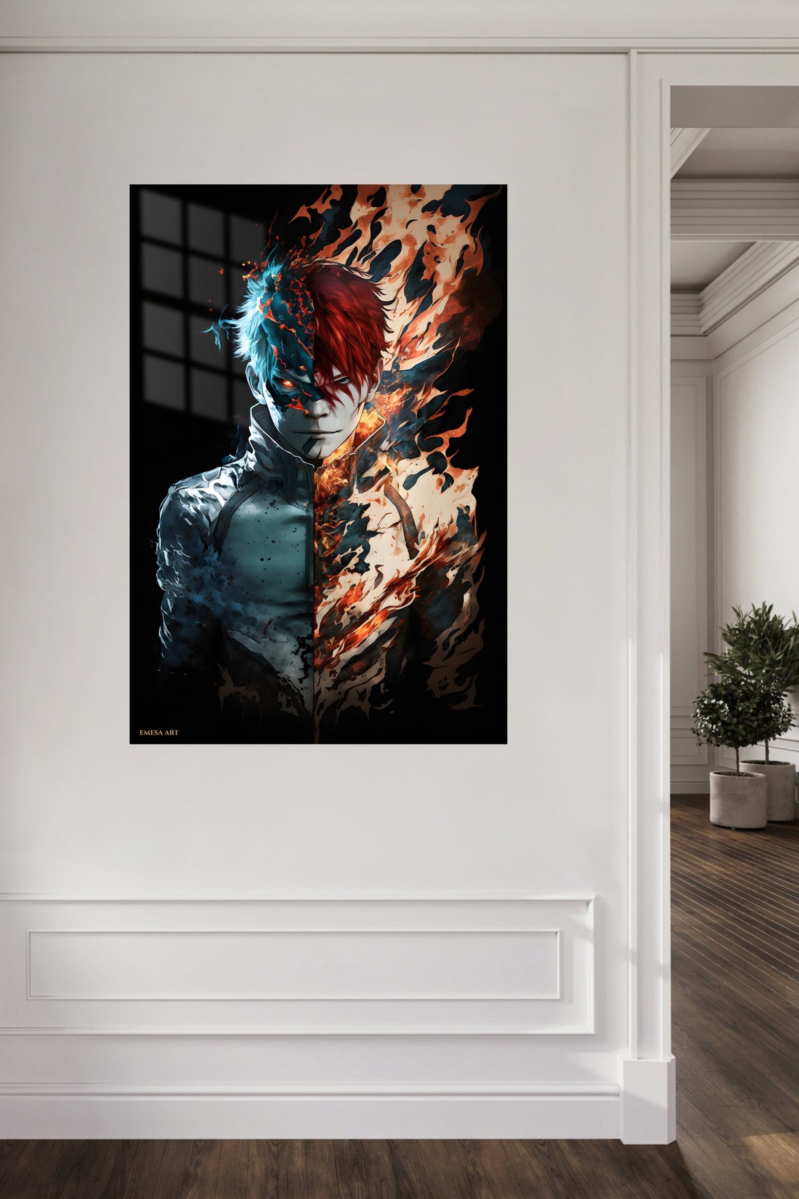 Fire and Ice Ember Warrior metal wall art print, view 5