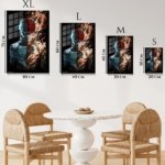 Fire and Ice Ember Warrior metal wall art print, view 6