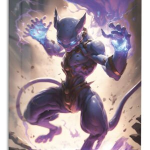 Arcane Feline Warrior metal wall art print
