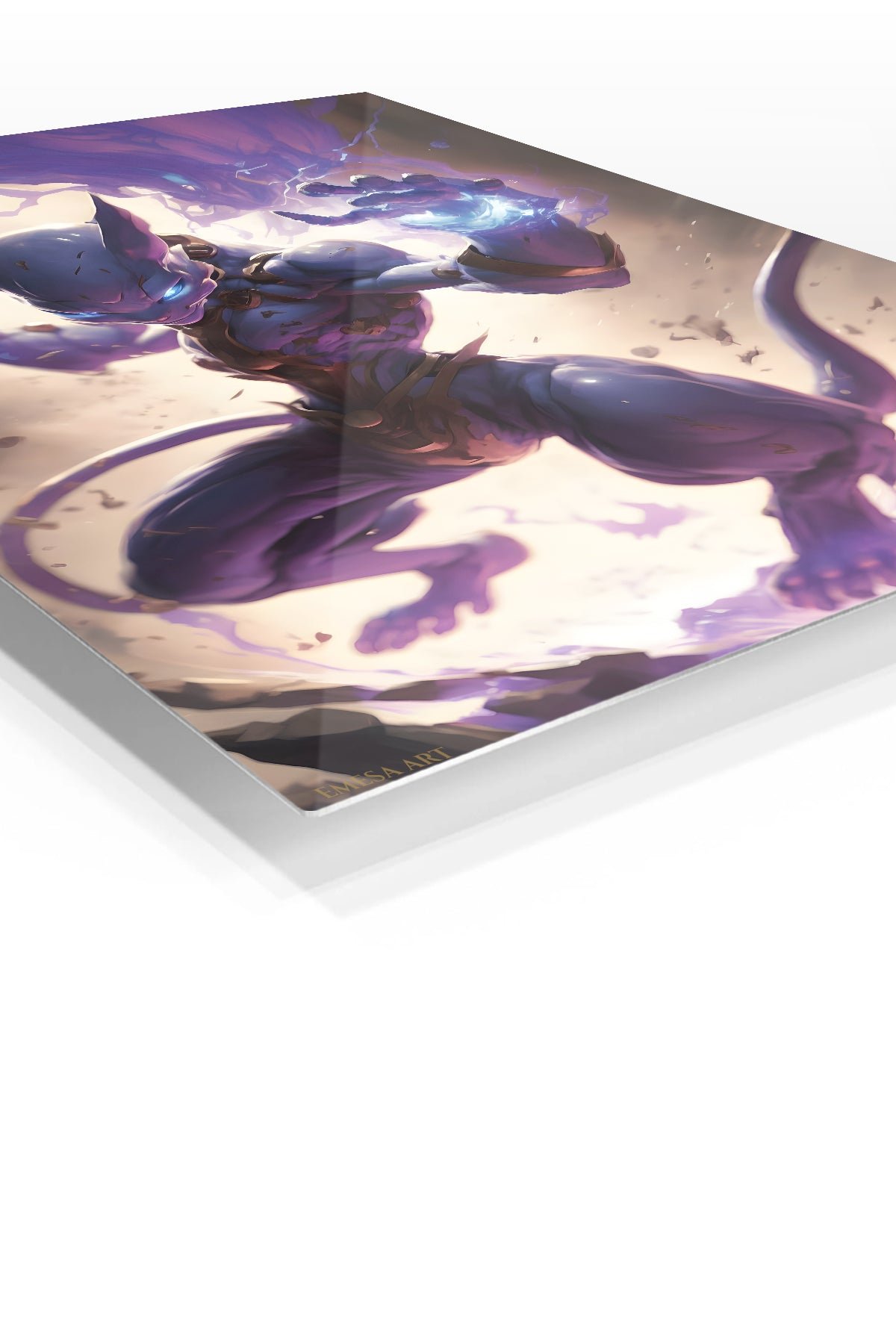 Arcane Feline Warrior metal wall art print, view 2