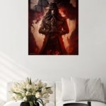 Crimson-Eyed Gothic Hunter metal wall art print, view 5