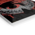 Crimson Moon Raven metal wall art print, view 2