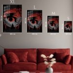 Crimson Moon Raven metal wall art print, view 6