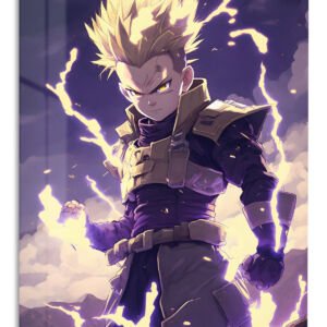 Lightning-Born Fantasy Warrior metal wall art print