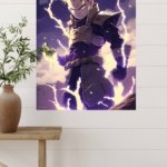 Lightning-Born Fantasy Warrior metal wall art print, view 4