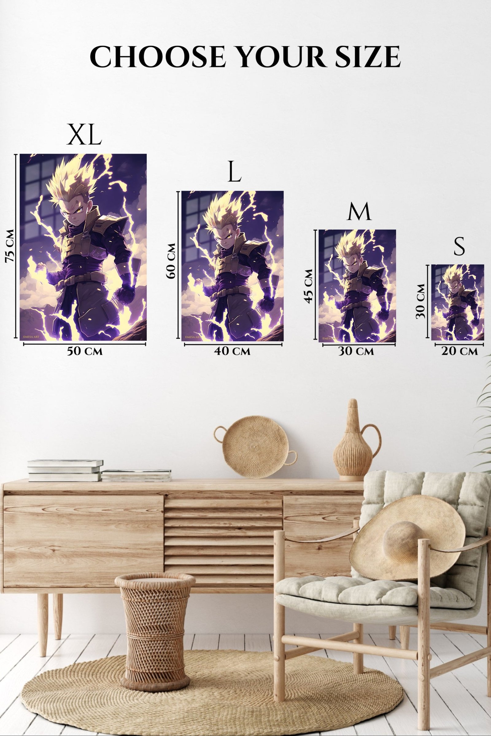 Lightning-Born Fantasy Warrior metal wall art print, view 6
