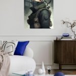 Silver-Haired Tactical Warrior metal wall art print, view 5