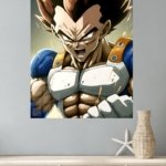 Roaring Spiky-Haired Warrior metal wall art print, view 4