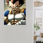 Roaring Spiky-Haired Warrior metal wall art print, view 5