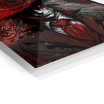 Crimson Shadow Hat metal wall art print, view 2