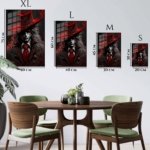 Crimson Shadow Hat metal wall art print, view 6