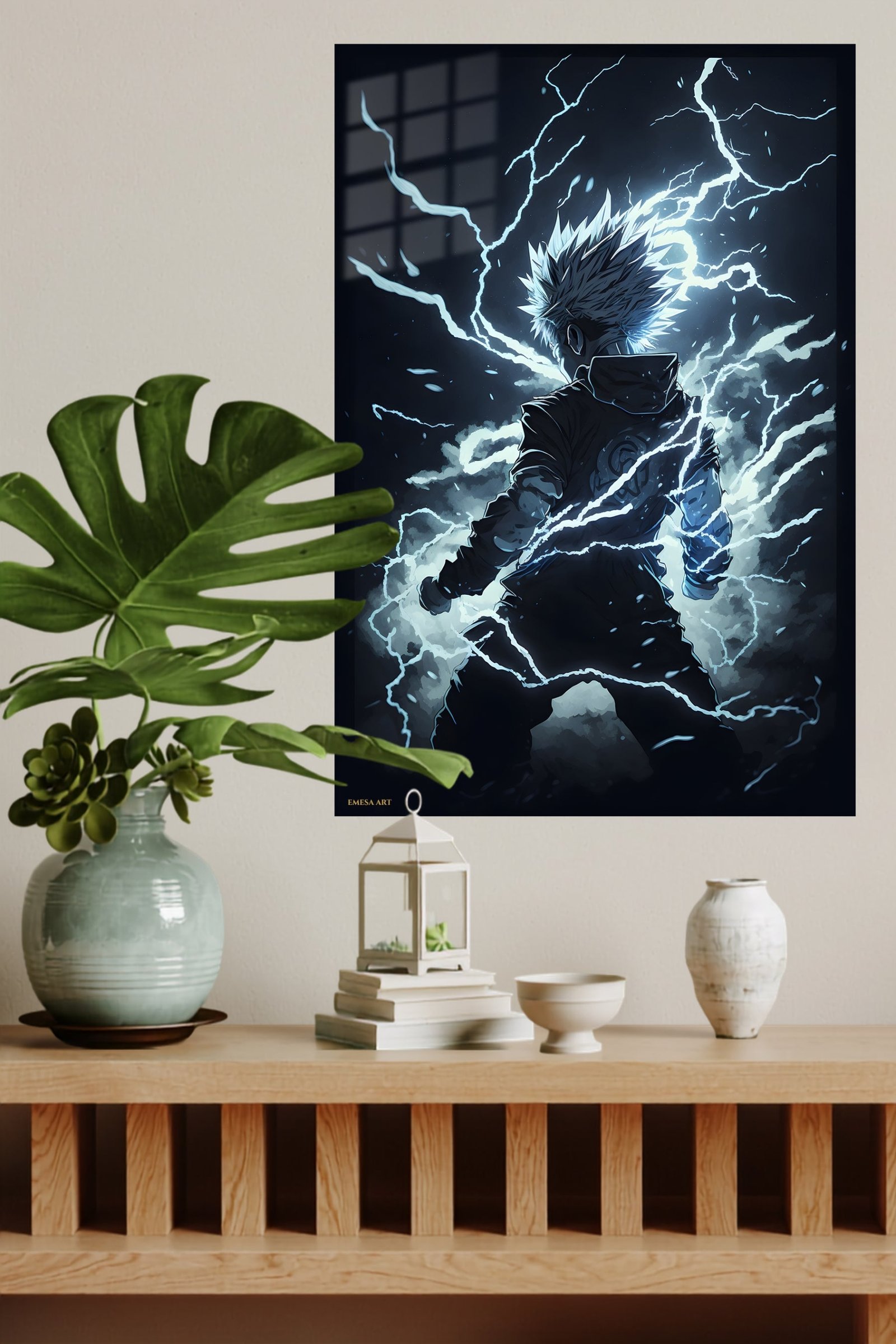 Lightning Bound Warrior metal wall art print, view 4