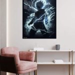 Lightning Bound Warrior metal wall art print, view 5