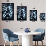 Lightning Bound Warrior metal wall art print, view 6